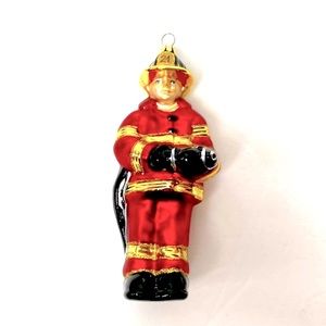 Fireman Fighter ornament 6.5" Tall